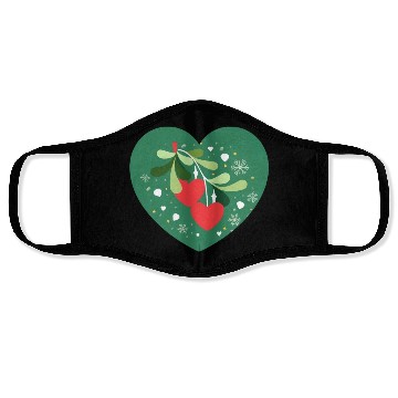 Discover Mistletoe Hearts Face Masks
