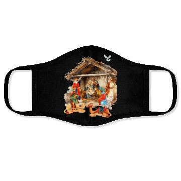 Discover Nativity scene with Mary Joseph Baby Jesus Face Masks