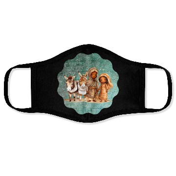Discover Christmas Nativity Scene Shepherds and Sheep Face Masks