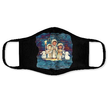 Discover Christmas Nativity Scene Shepherds and Sheep Face Masks
