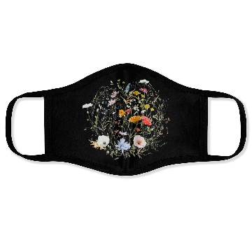 Discover Botanical Floral Wildflower Gardener Gardening Face Masks