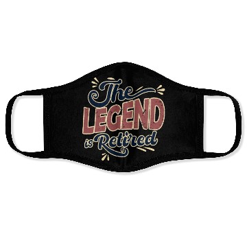 Discover This Legend is retired - retirement look Face Masks