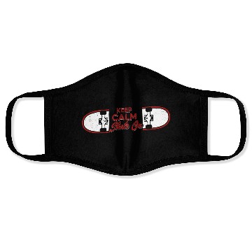 Discover Keep Calm Skate On Skateboard Skater Skateboarding Face Masks