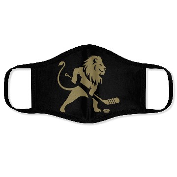 Discover Lion Hockey Silhouette Face Masks