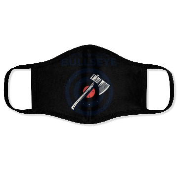 Discover Axe Throwing Axe Thrower Lumberjack Funny Bullseye Face Masks