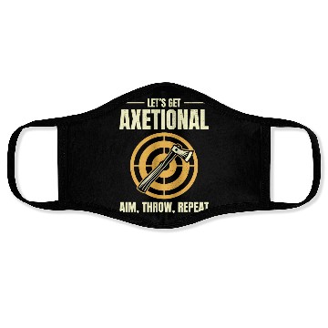Discover Axetional Axe Throwing Bullseye Aim Throw Repeat Face Masks