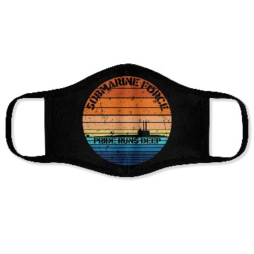 Discover Sunset Navy Submarine Force Pride Runs Deep Face Masks