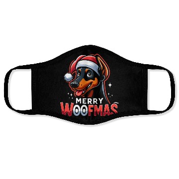 Discover Xmas Dog Merry Woofmas Christmas Doberman Face Masks
