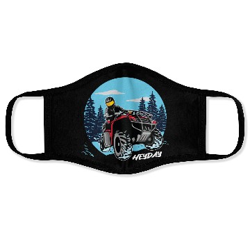Discover ATV/Quad "Winter Riding" style logo. By "Hey Day" Face Masks