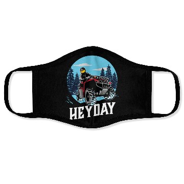 Discover ATV/Quad "Winter Riding" style logo. By "Hey Day" Face Masks