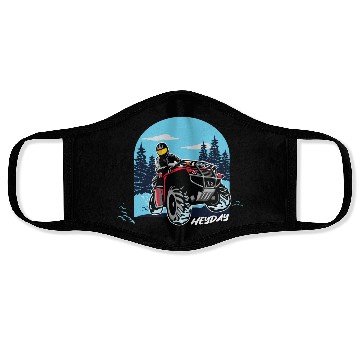 Discover ATV/Quad "Winter Riding" style logo. By "Hey Day" Face Masks