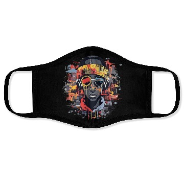 Discover Rhythmic Expressions - cool Cultural Rap Face Masks