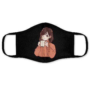 Discover Girl Drinks Cute Face Masks