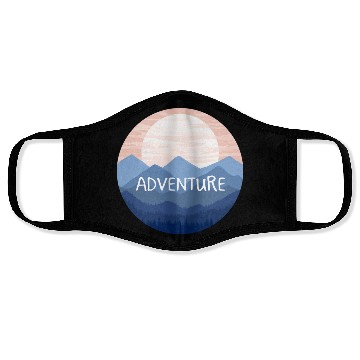 Discover Adventure Mountain Landscape Sunset Face Masks
