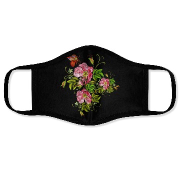Discover Spring Flowers Butterflies Face Masks