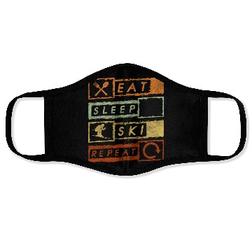 Discover Skiing Mountain Winter Vacation Apres Ski Face Masks