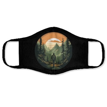 Discover Forest nature trekking adventure Face Masks