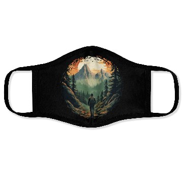 Discover Forest nature trekking adventure Face Masks