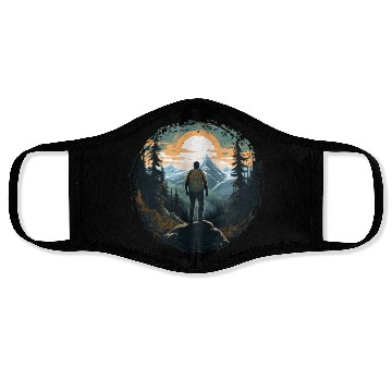 Discover Forest nature trekking adventure Face Masks