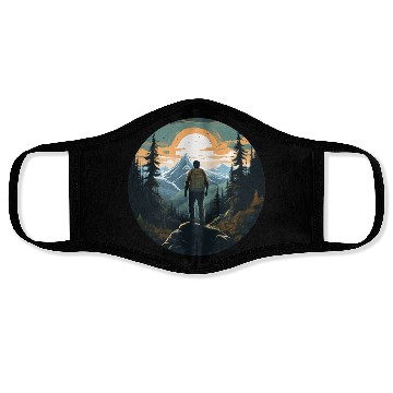 Discover Forest nature trekking adventure Face Masks