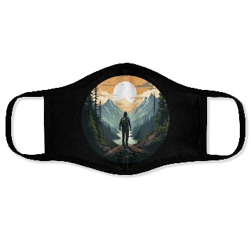 Discover Forest nature trekking adventure Face Masks