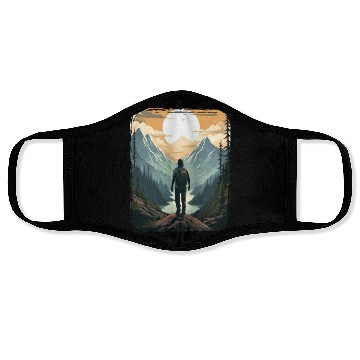 Discover Forest nature trekking adventure Face Masks