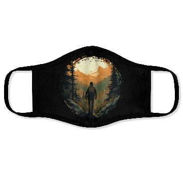 Discover Forest nature trekking adventure Face Masks