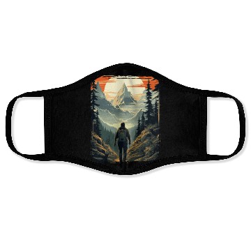 Discover Forest nature trekking adventure Face Masks