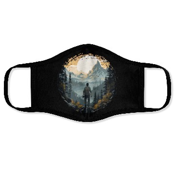 Discover Forest nature trekking adventure Face Masks
