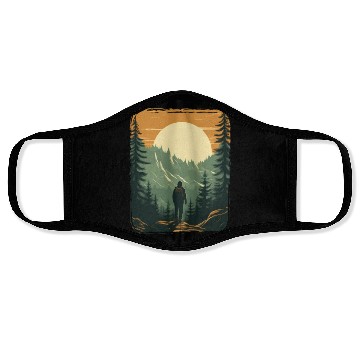 Discover Forest nature trekking adventure Face Masks