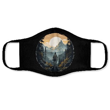 Discover Forest nature trekking adventure Face Masks