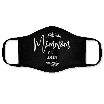 Discover Mommom Established 2024 Funny Grandma Face Masks