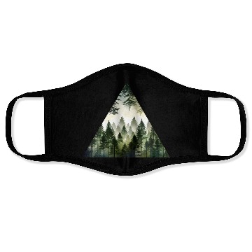 Discover Geometric Forest Triangle Face Masks