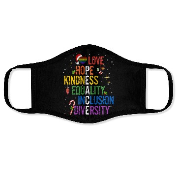 Discover Gay Christmas Love Hope Kindness Equality Peace Face Masks