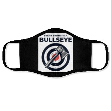 Discover Axe Throwing Axe Thrower Lumberjack Funny Bullseye Face Masks