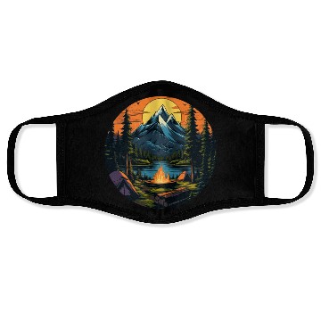 Discover Forest nature trekking adventure Face Masks