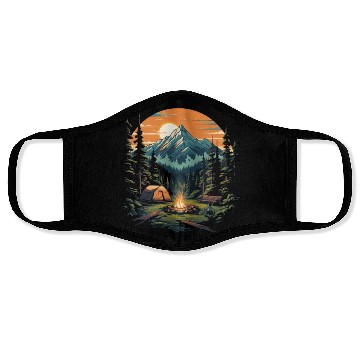 Discover Forest nature trekking adventure Face Masks