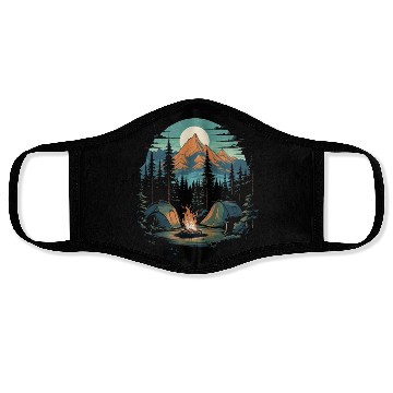 Discover Forest nature trekking adventure Face Masks