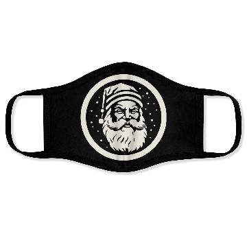 Discover santa claus rounded symbol Face Masks