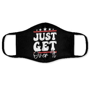 Discover Just Get Over It Riding Girl Horseback Face Masks