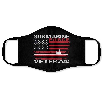 Discover Submarine Force Veteran Usa Flag White Stars Face Masks