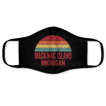 Discover Vintage Mackinac Island Michigan Face Masks