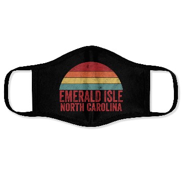 Discover Vintage Emerald Isle North Carolina Face Masks