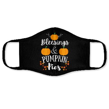 Discover blessings and pumpkin pies funny thanksgiving gift Face Masks