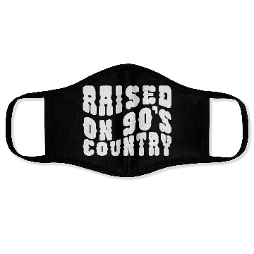 Discover Raised On 90's Country Western Cowboy Cowgirl 90's Face Masks