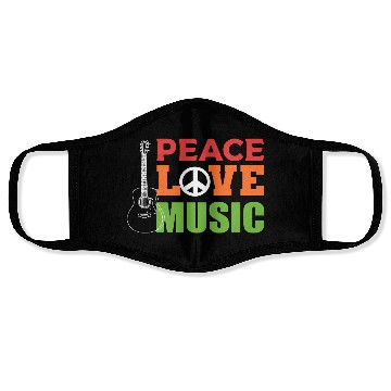 Discover Peace Love Music Composer Gift Face Masks