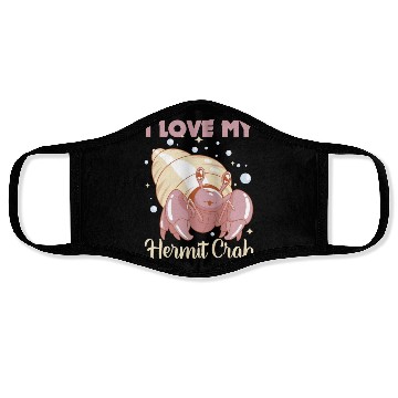 Discover I love my Hermit Crab Face Masks