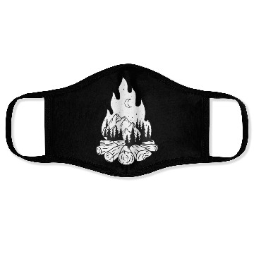 Discover Campfire with Mountain and Moon Face Masks