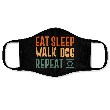 Discover eat sleep walk repeat walking hobby Face Masks