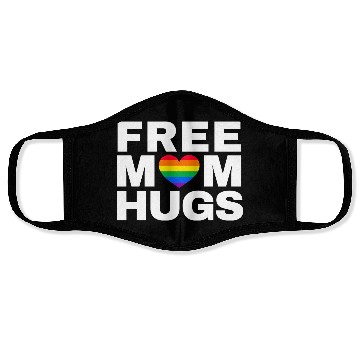Discover Free Mom Hugs, Free Mom Hugs Rainbow Gay Pride Face Masks